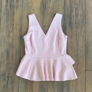 (2/$10) Suzy Shier Peplum Business Top